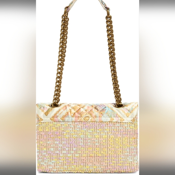 Kurt Geiger Mixed Media Tweed And Satin Shoulder Bag NWT - Picture 6 of 11